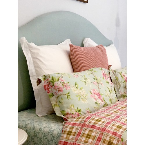 Chambray Upholstered Single Bedhead